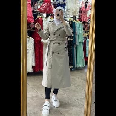 ترانشكوت كتان ميدي - 64.99 usd