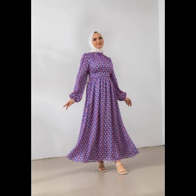 فستان ساتان بنمط متعرج - 22.99 usd