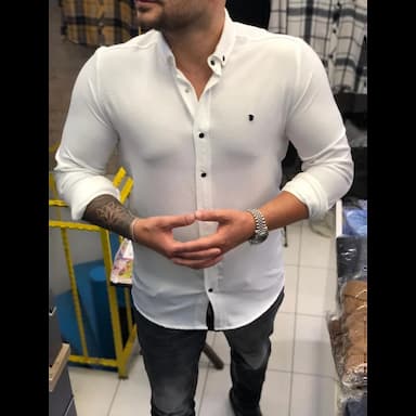 قميص صوفيا قطني بطبعة سادة - 5.6 usd