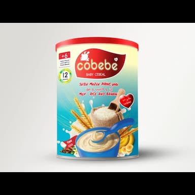 أغذية أطفال بالحبوب والحليب والفواكه المجففة - 2.25 usd