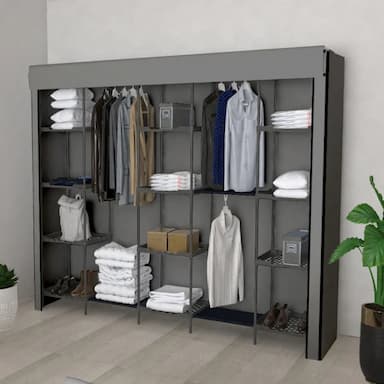 دولاب ملابس كبير مع أرفف بلاستيك و 3 شماعات- أوميجا - 32.99 usd